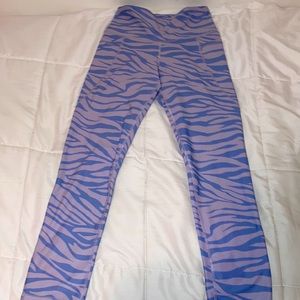 Zebra print leggings